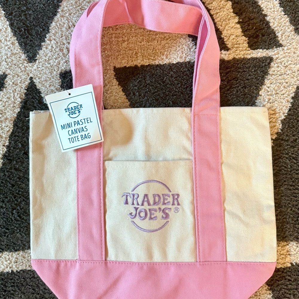 👙Adorable TRADER JOE’S Canvas Mini Tote BNWT